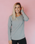 Non BF - Women's Long Sleeve T-shirt - Cruise Top Grey