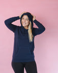 Breastfeeding Hoodie - Casual Hoodie Navy