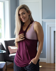 Breastfeeding Tank - Twist Back Fig