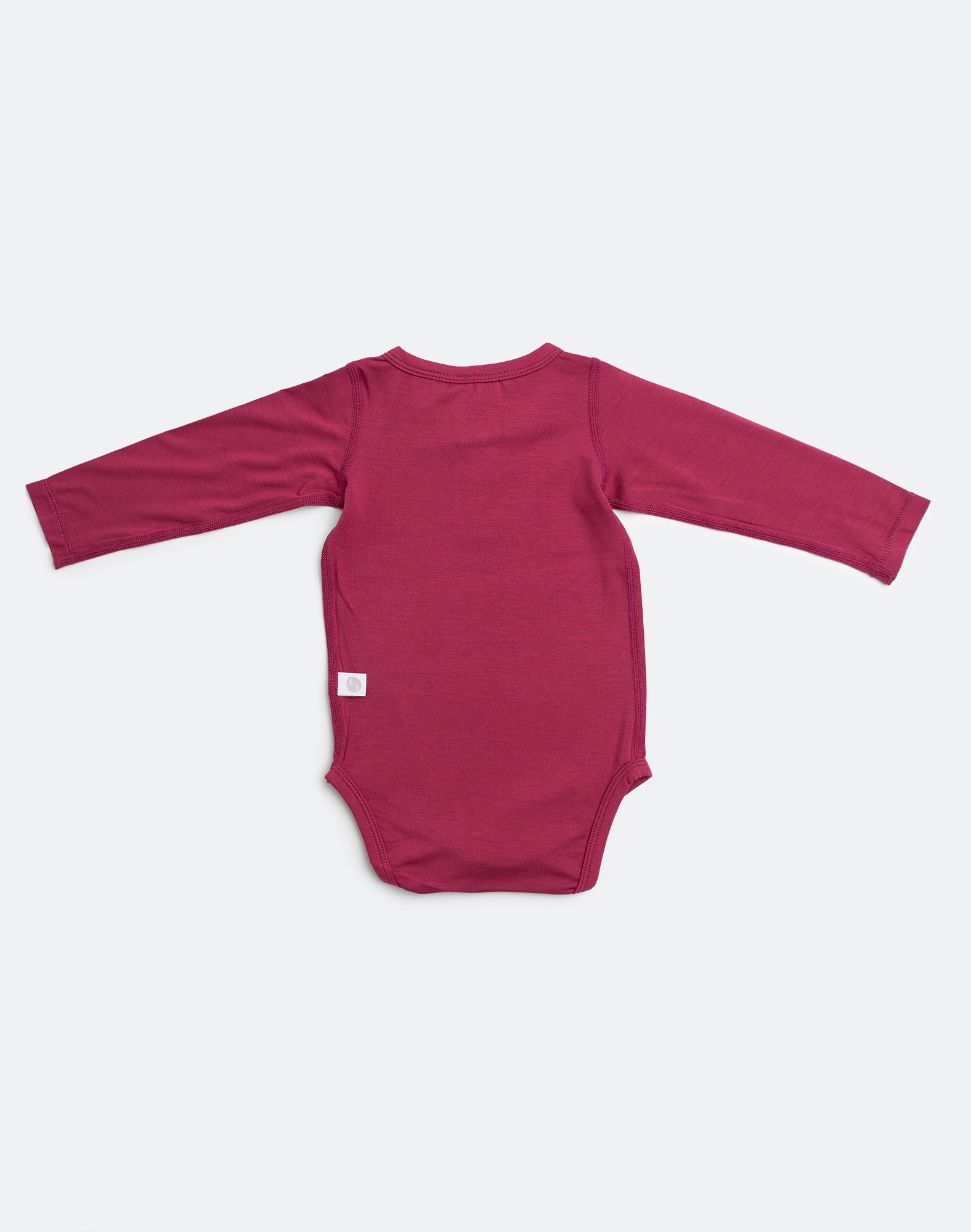 soft material bamboo long sleeve baby onesie in pink