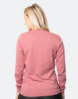 rose marle maternity top with long sleeves and invisible zip unzipped to breastfeed