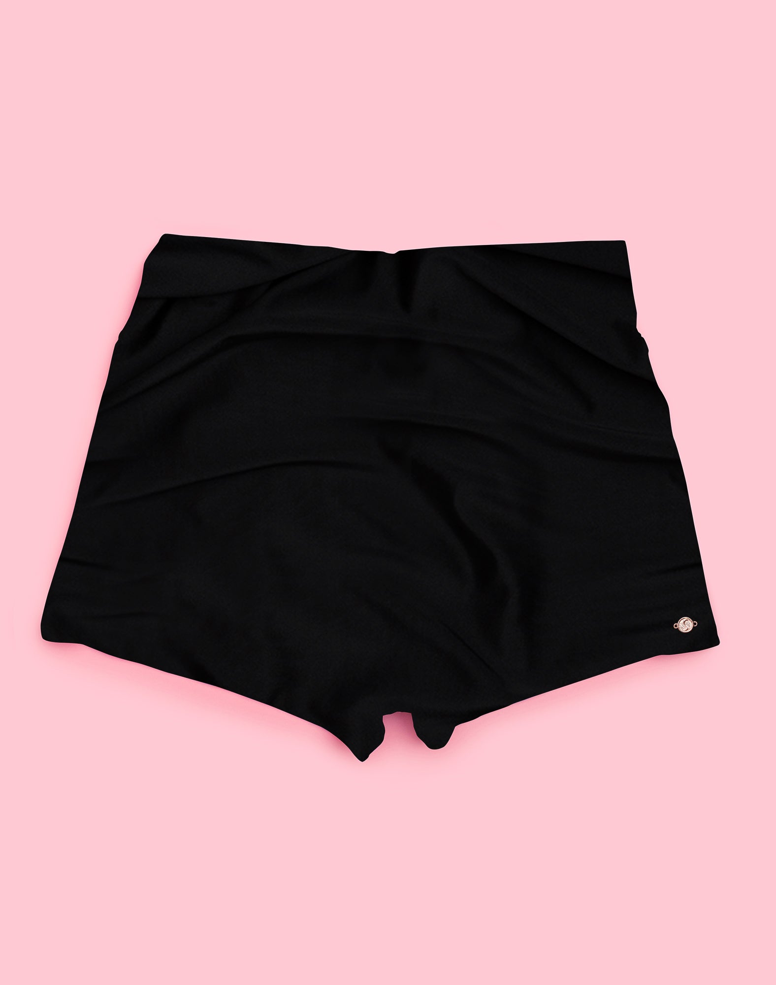 Black high waisted boyleg bikini bottoms