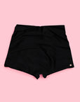 Black high waisted boyleg bikini bottoms