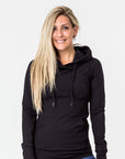 black maternity nursing hoodie