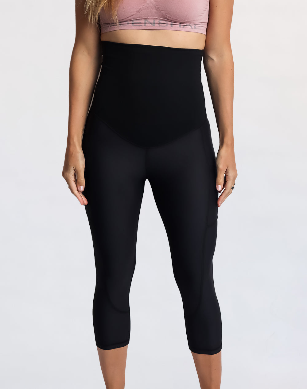 3/4 maternity leggings with high waistband