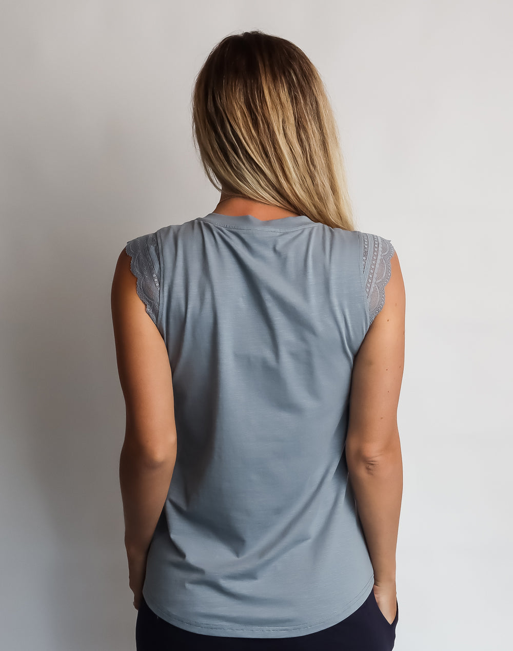 Back view of dressy maternity top