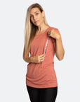 spice breastfeeding t-shirt with invisible zip unzipped for nursing