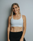 White wire free breastfeeding sports bra