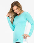 Clearance - Bamboo Long Sleeve Top Mint